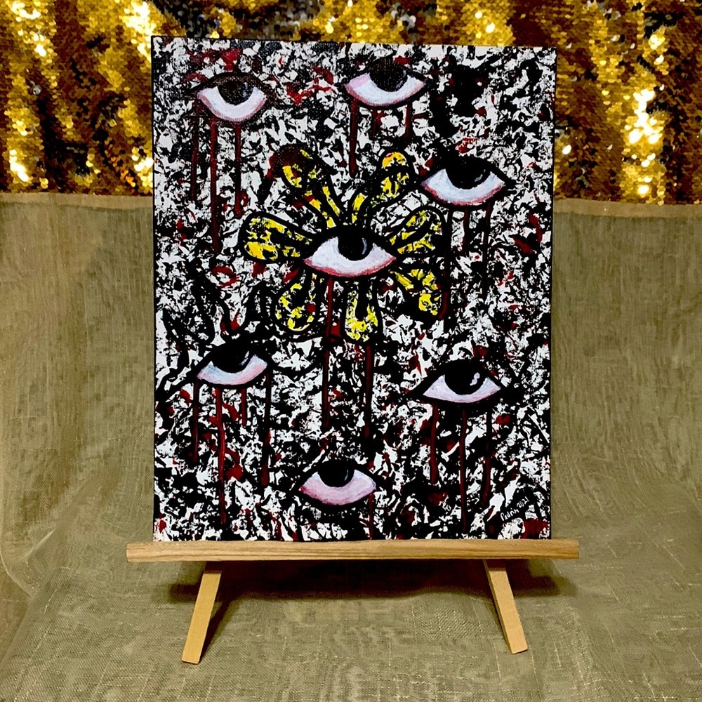 Original Abstract Miniature Painting